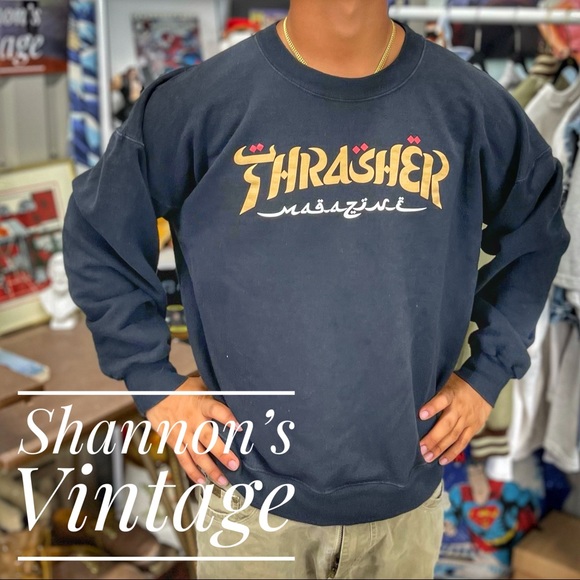 Thrasher Arabic Font Xl Crewneck A2 
